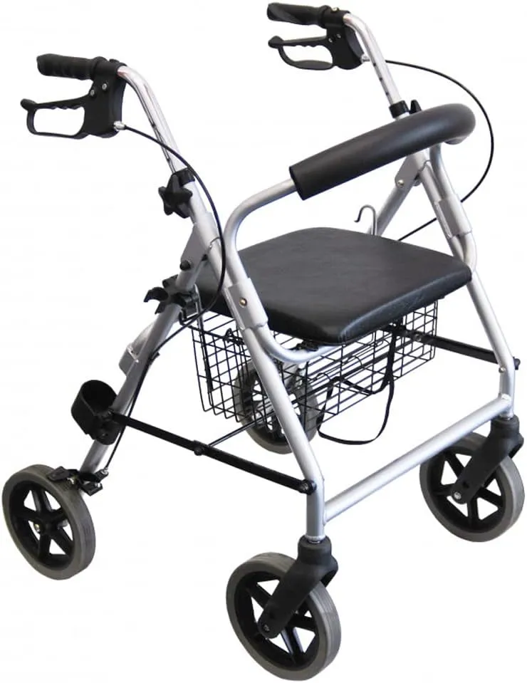 Bild von Trendmobil LR 53 Leichtgewichtrollator mit 6,7 kg, Korb und Stockhalterung, pannensicheren PU-Bereifung