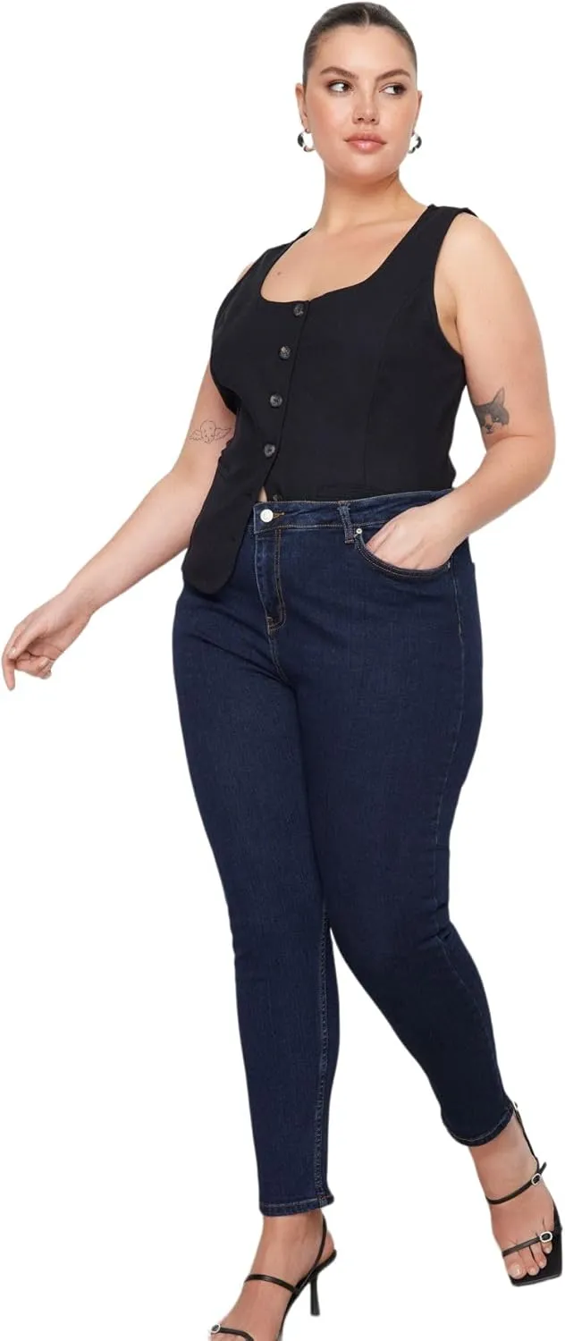 Bild von TRENDYOL Damen High Waist Jeans in Plus Size