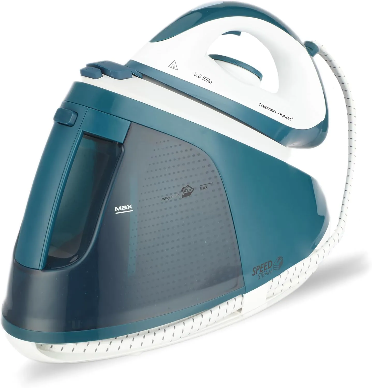 Bild von Tristan Auron Elite8 Dampfbügelstation mit 2400 Watt, 8 bar Dampfdruck, 1,8 L Wassertank und variablen Dampf bis 155 g/min, inklusive vertikaler Dampffunktion und Keramiksohle