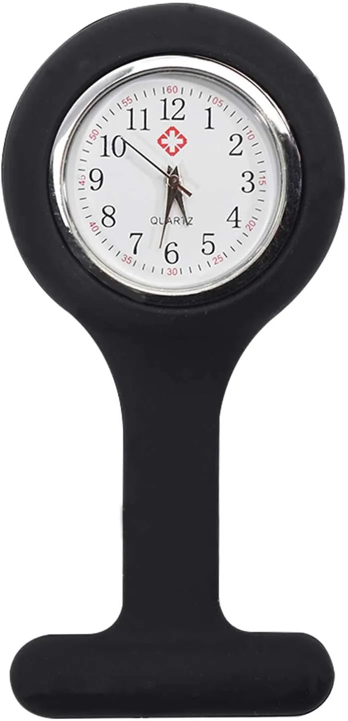 Bild von TRIXES Taschenuhr für Krankenschwestern mit Silikon und Anstecknadel