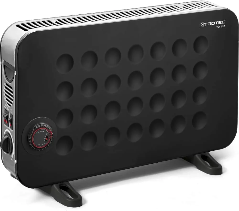 Bild von TROTEC TCH 25 E mobiler Elektroheizkörper mit Heizleistungen von 750 W, 1250 W und 2000 W in Schwarz