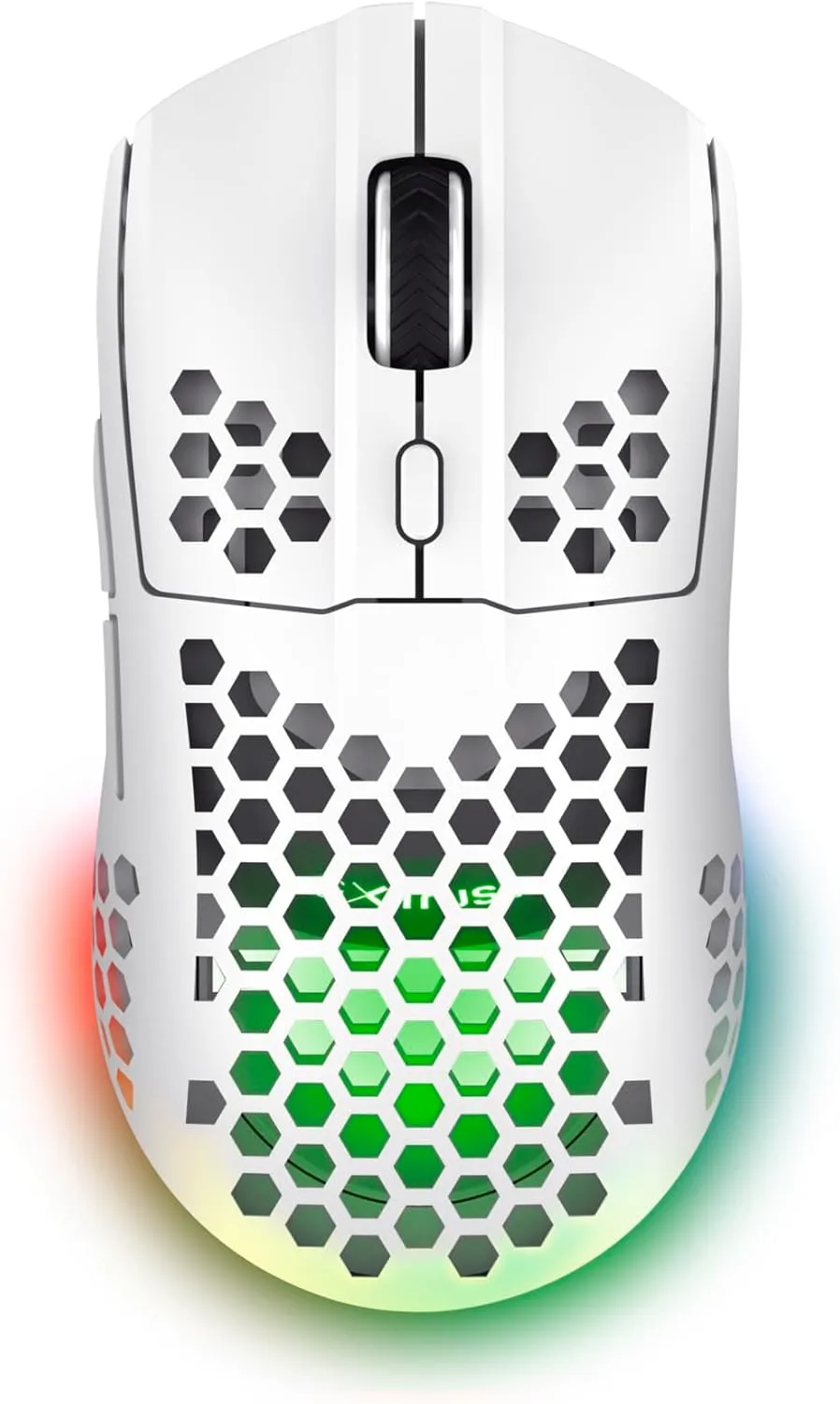 Bild von Trust Gaming GXT 929 Helox kabellose Gaming Maus mit 75 g Gewicht, 80 Stunden Akku, 2,4 GHz Empfänger, einstellbaren DPI von 800 bis 4800 und 6 programmierbaren Tasten in Weiß