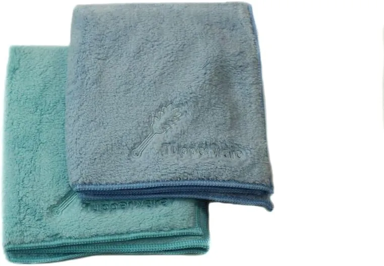 Bild von Tupperware FaserPro Putztuch in hellblau und Mint aus recyceltem Material mit der Artikelnummer 38556