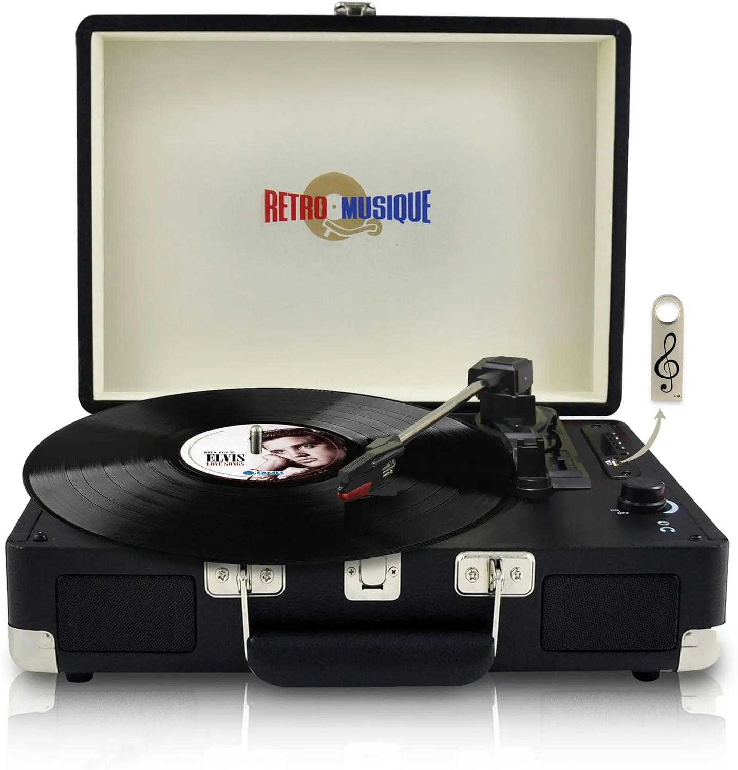 Bild von Turntable Black im Kofferdesign mit Bluetooth