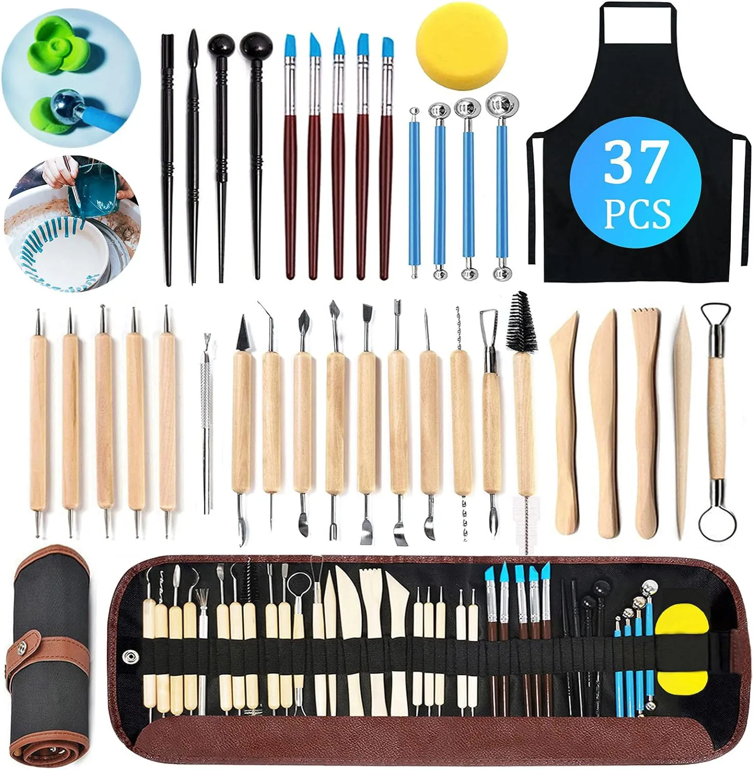 Bild von TWBEST 37-teiliges Modellierwerkzeug Set für DIY Modellbau und interaktive Eltern-Kind-Spiele