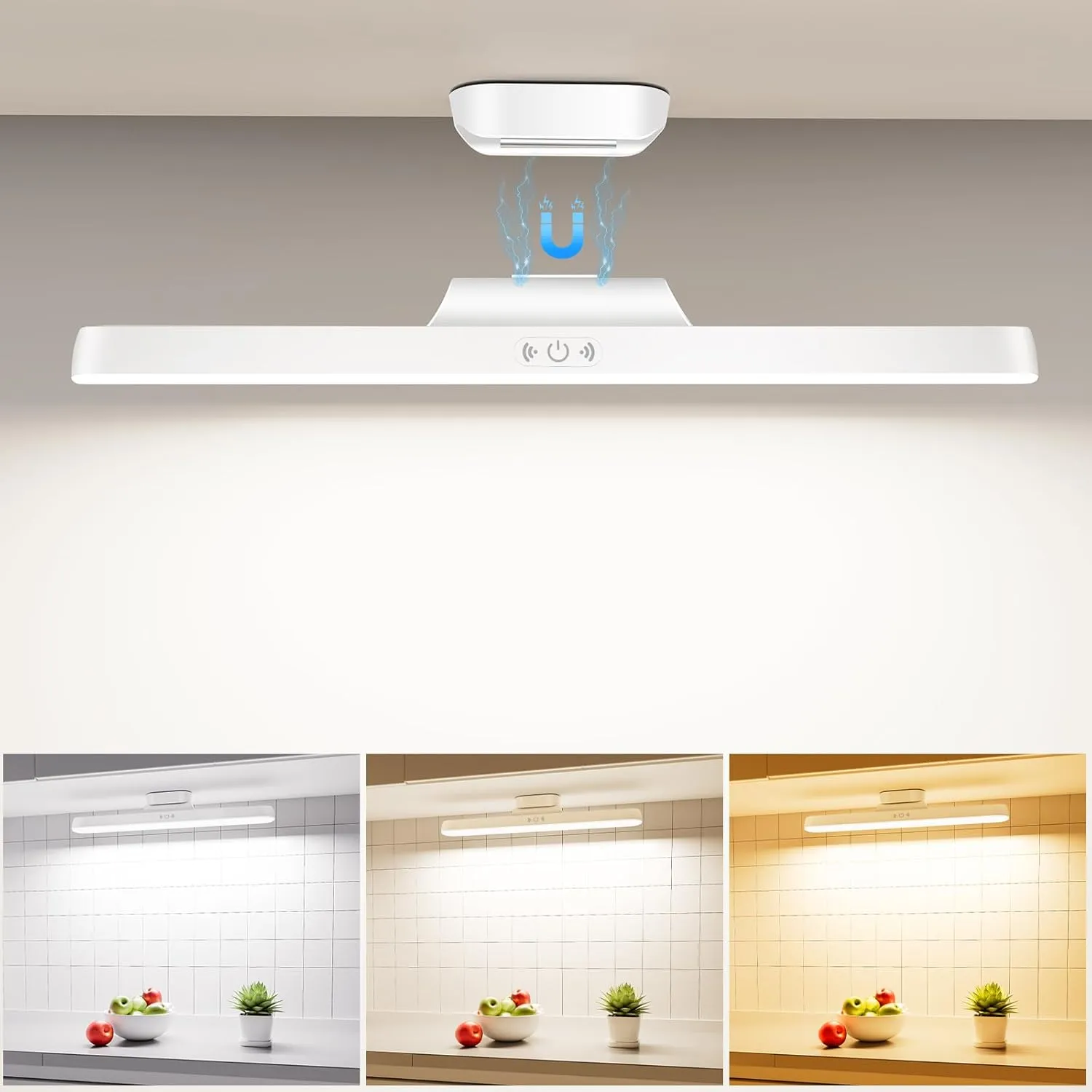 Bild von Tyonto LED Unterbauleuchte 32 cm mit Akku und dimmbarer Funktion für Küchen und Schränke