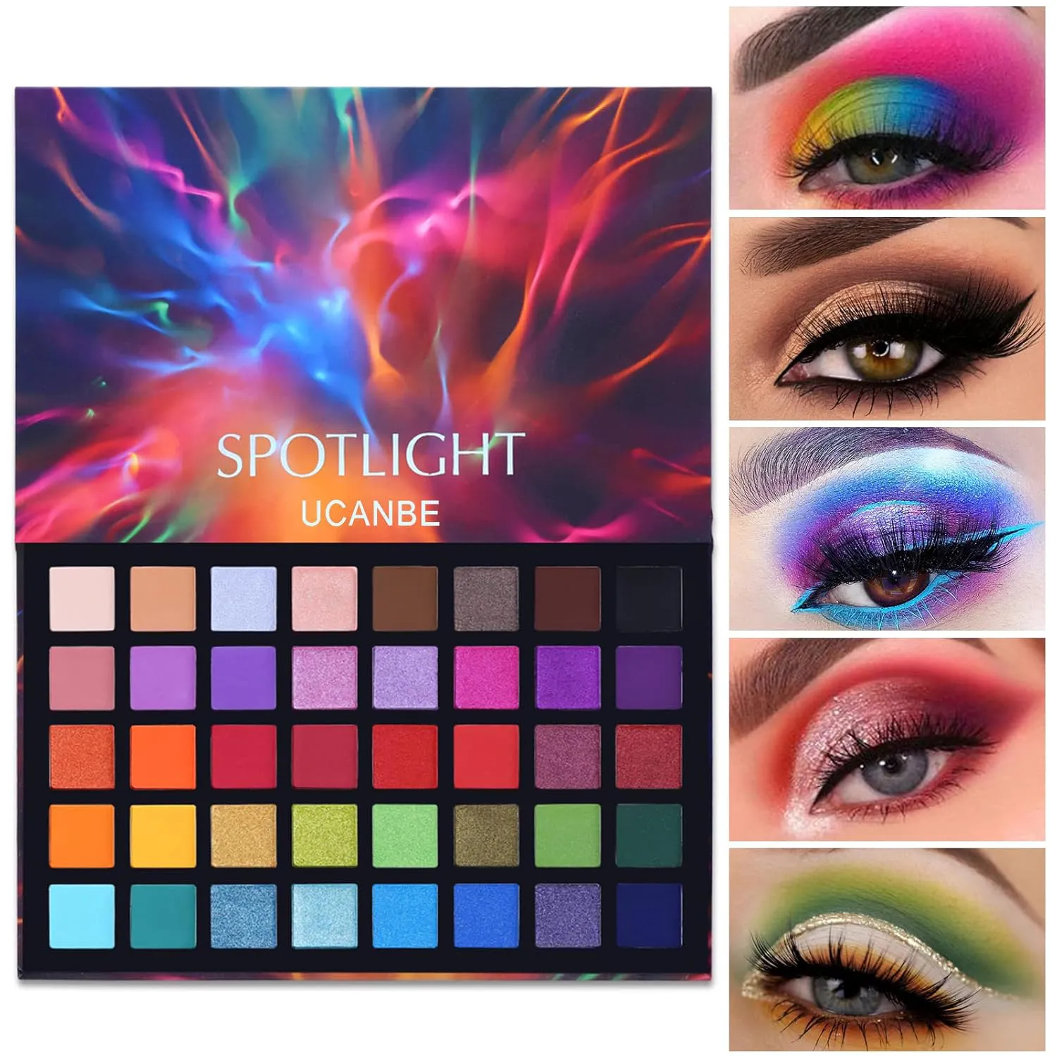 Bild von UCANBE Lidschatten Palette mit 40 Farben für mattes und schimmerndes Make-up