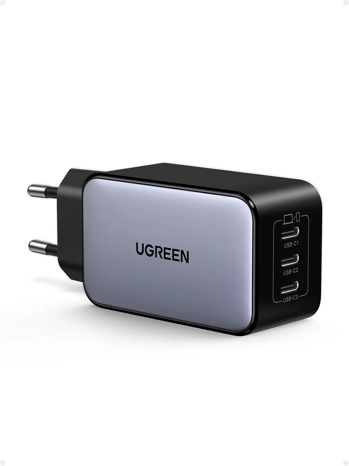 Bild von UGREEN Nexode 65W GaN USB-C Ladegerät mit 3 Ports, kompatibel mit MacBook Pro, HP Laptop, iPad Pro, iPhone 16 und Galaxy S24