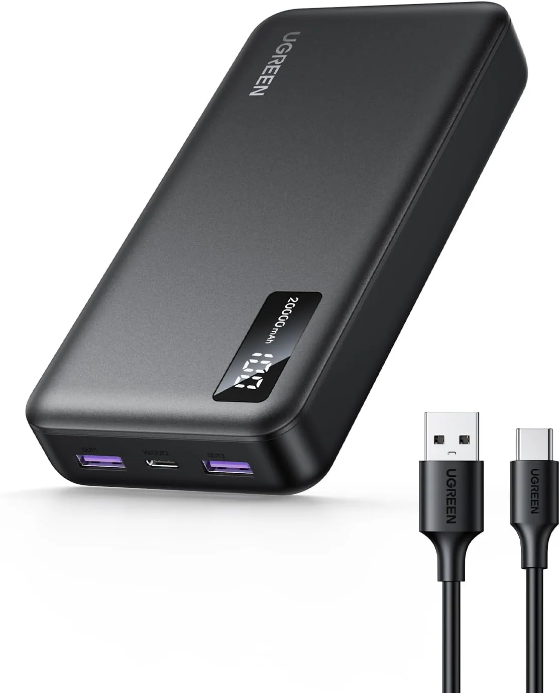Bild von UGREEN Power Bank mit 20000mAh und 22.5W, USB C Input und Output, kompatibel mit iPhone 16 Pro, Galaxy S24 Ultra und mehr