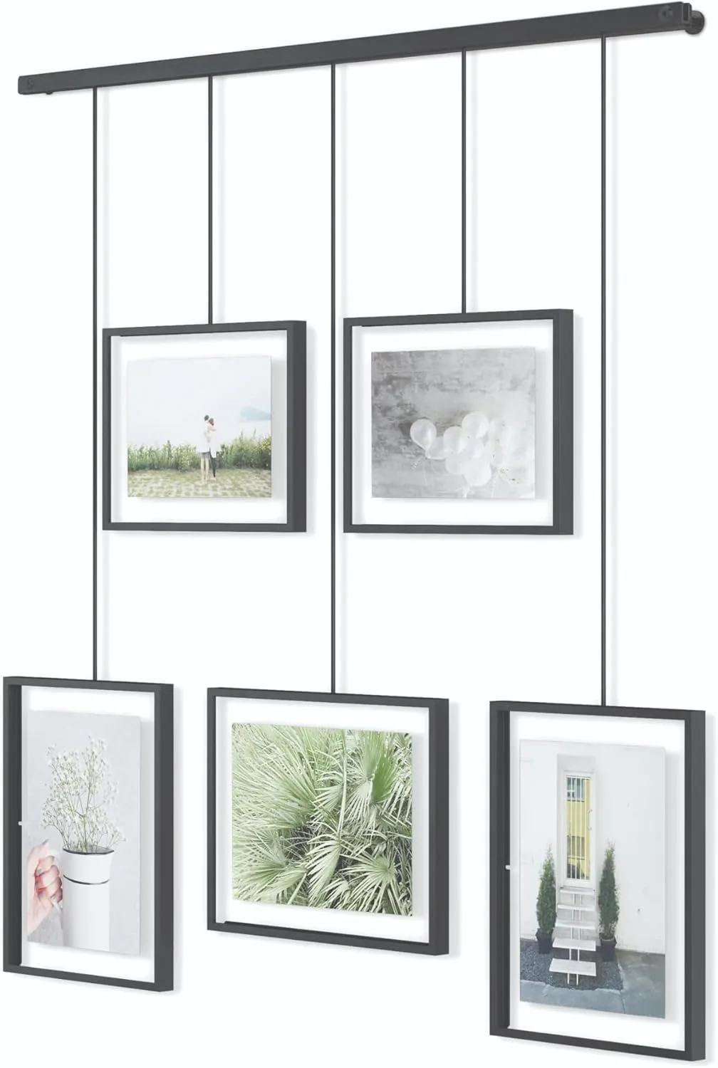 Bild von Umbra Exhibit Foto Collage Set mit 5 flexiblen Rahmen für 10 x 15 und 13 x 18 cm Bilder in Schwarz