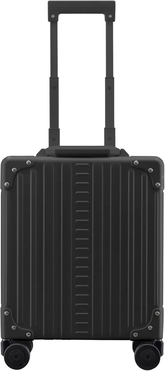 Bild von Underseat Carryon Hartschalen Trolley in Schwarz mit TSA-Schloss, ausziehbarem Griff und Leichtlaufrollen, inklusive Schutzhülle und Kabeltasche