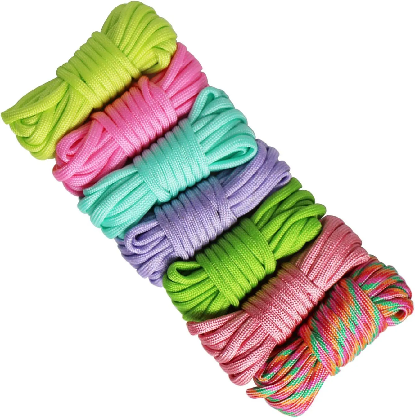 Bild von UOOOM 7er Paracord Set für DIY Armbänder und Schlüsselanhänger