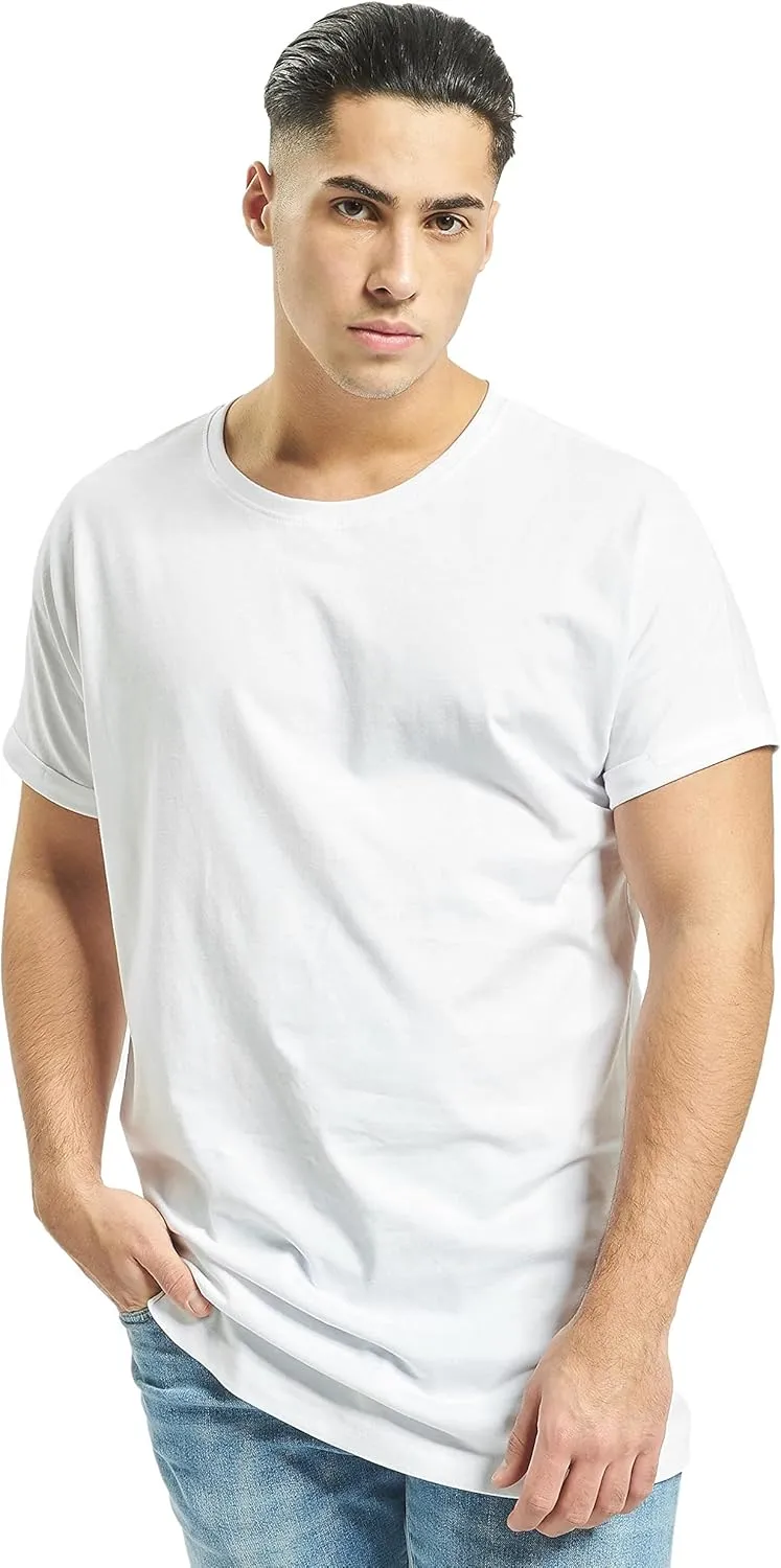 Bild von Urban Classics Herren Long Shaped Turnup T-Shirt in verschiedenen Farben und Größen von XS bis 5XL