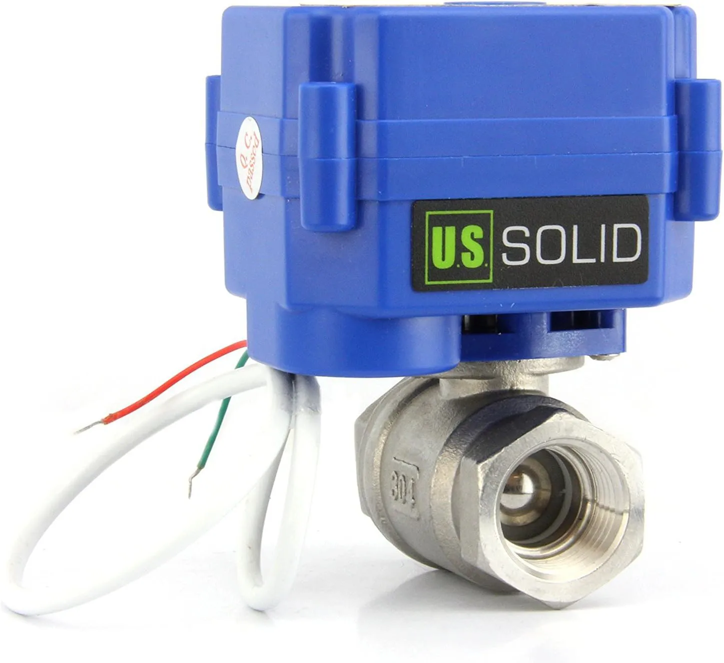 Bild von U.S. Solid 3/4 Zoll Motorkugelhahn DN20 aus Edelstahl mit elektrischer Steuerung und automatischer Rückkehr
