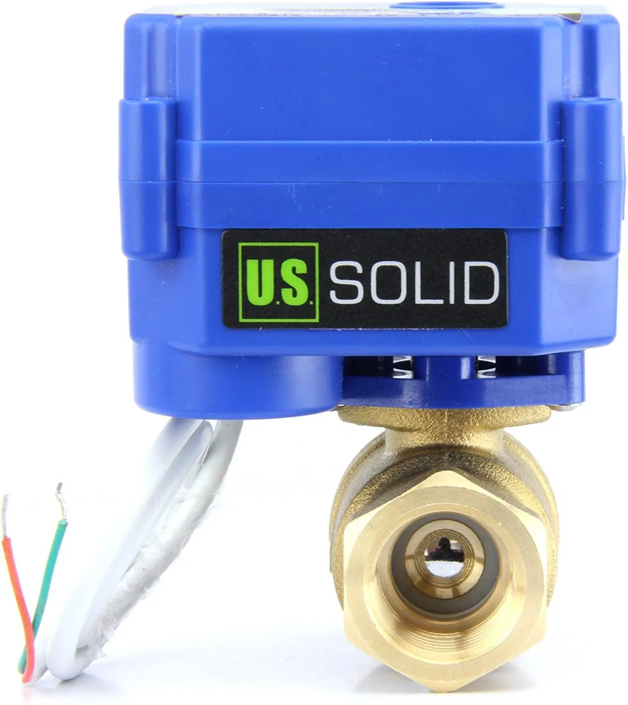 Bild von U.S. Solid Motorkugelhahn 1 Zoll aus Messing mit elektrischer Steuerung und automatischer Rückkehr