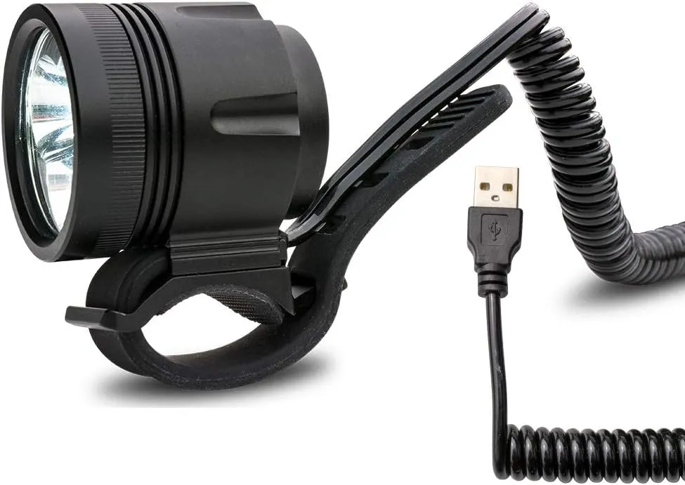 Bild von USB Helmlampe mit 950 Lumen und 4 Leuchtmodi, kompatibel mit 5V Powerbanks