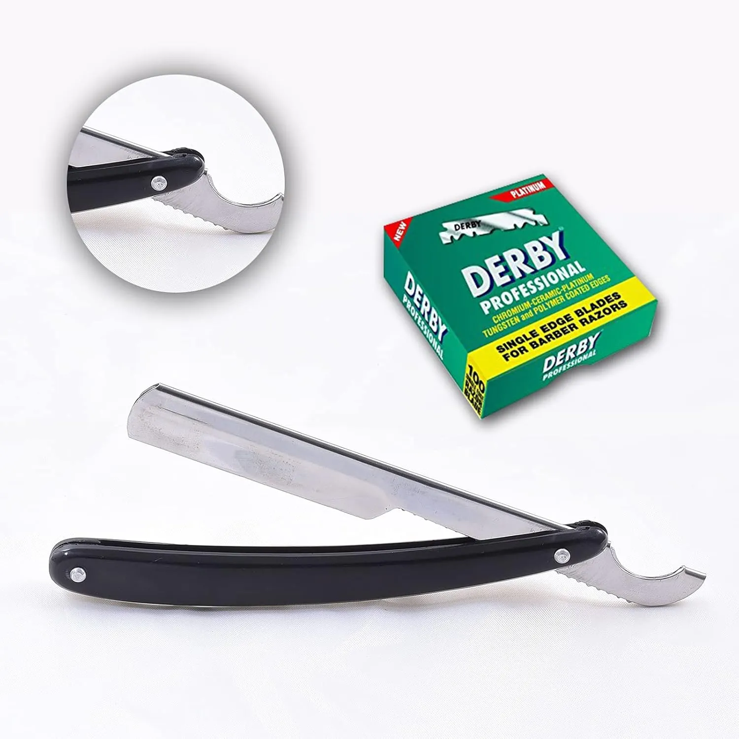 Bild von Ustura Rasiermesser Set für Herren mit 100 Derby Klingen für die Nassrasur