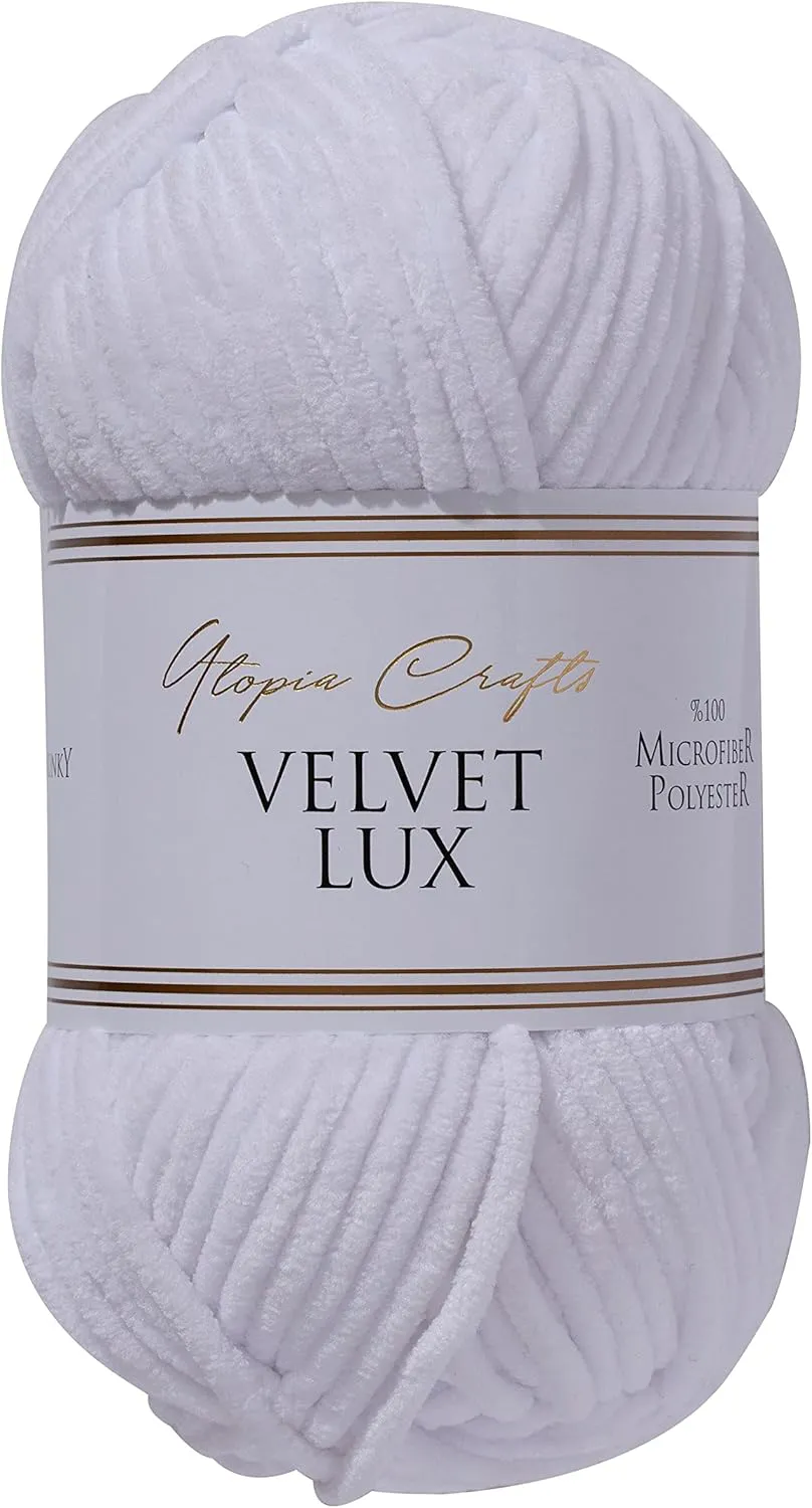 Bild von Utopia Crafts Velvet Lux Chenille Garn in Rostorange, 100 g mit 110 m für Stricken und Häkeln