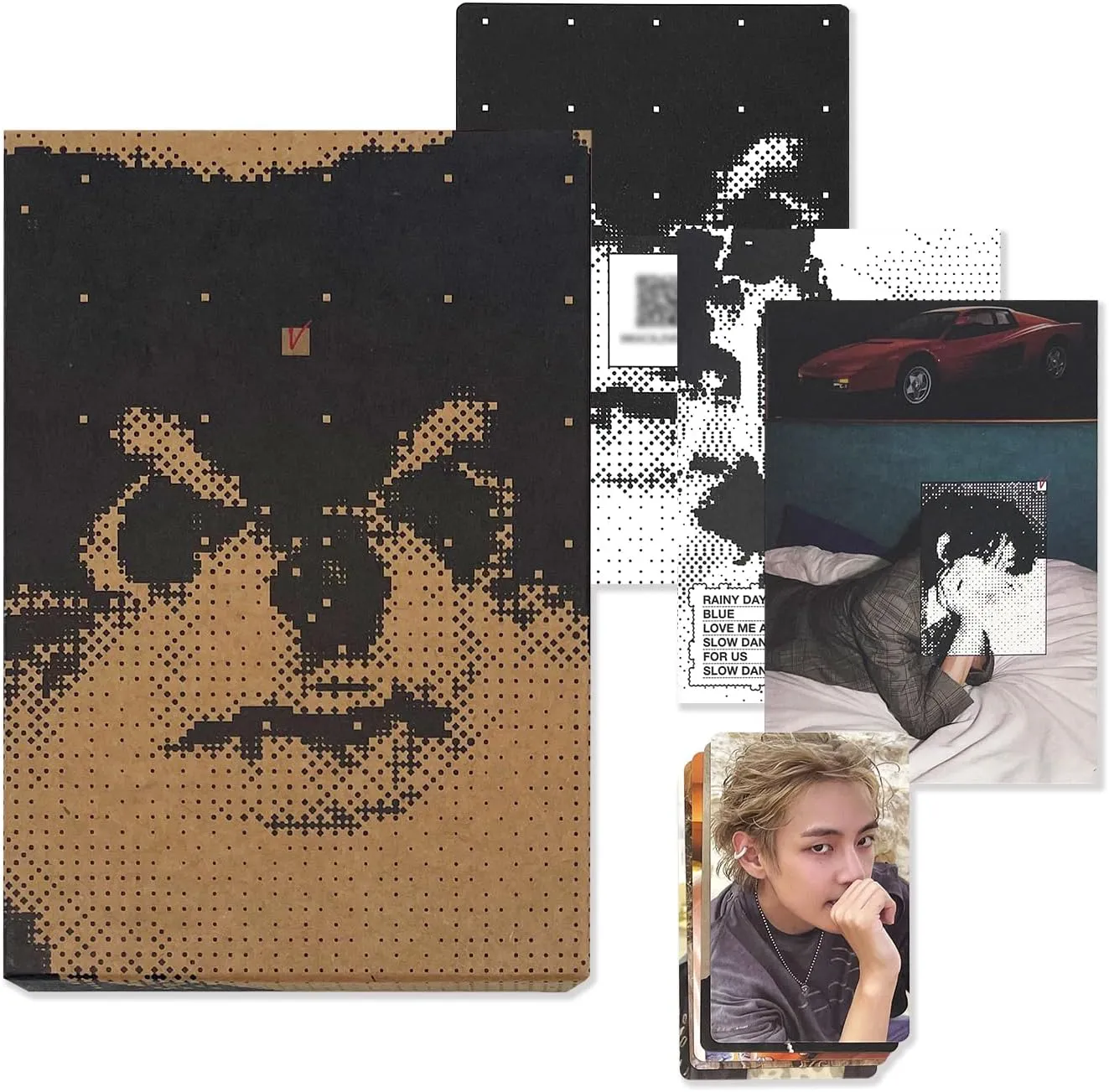 Bild von V Layover Weverse Album mit Out Box, Photobook, Lyric Book, Photocards, QR Card und 2 zusätzlichen Photocards