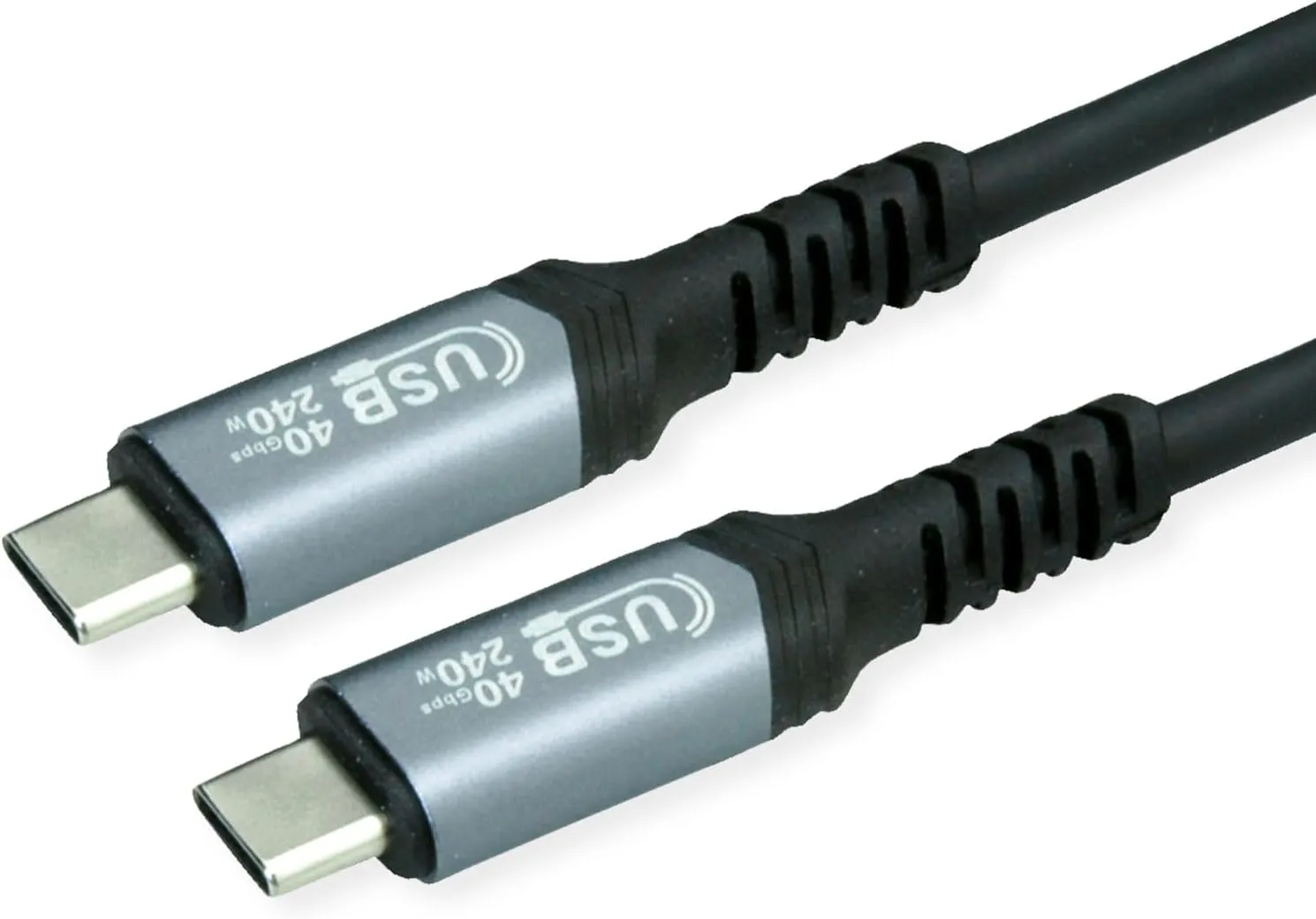 Bild von VALUE USB4 Gen3x2 Kabel C-C 0,8 m schwarz mit 40 Gbit/s und 240 W