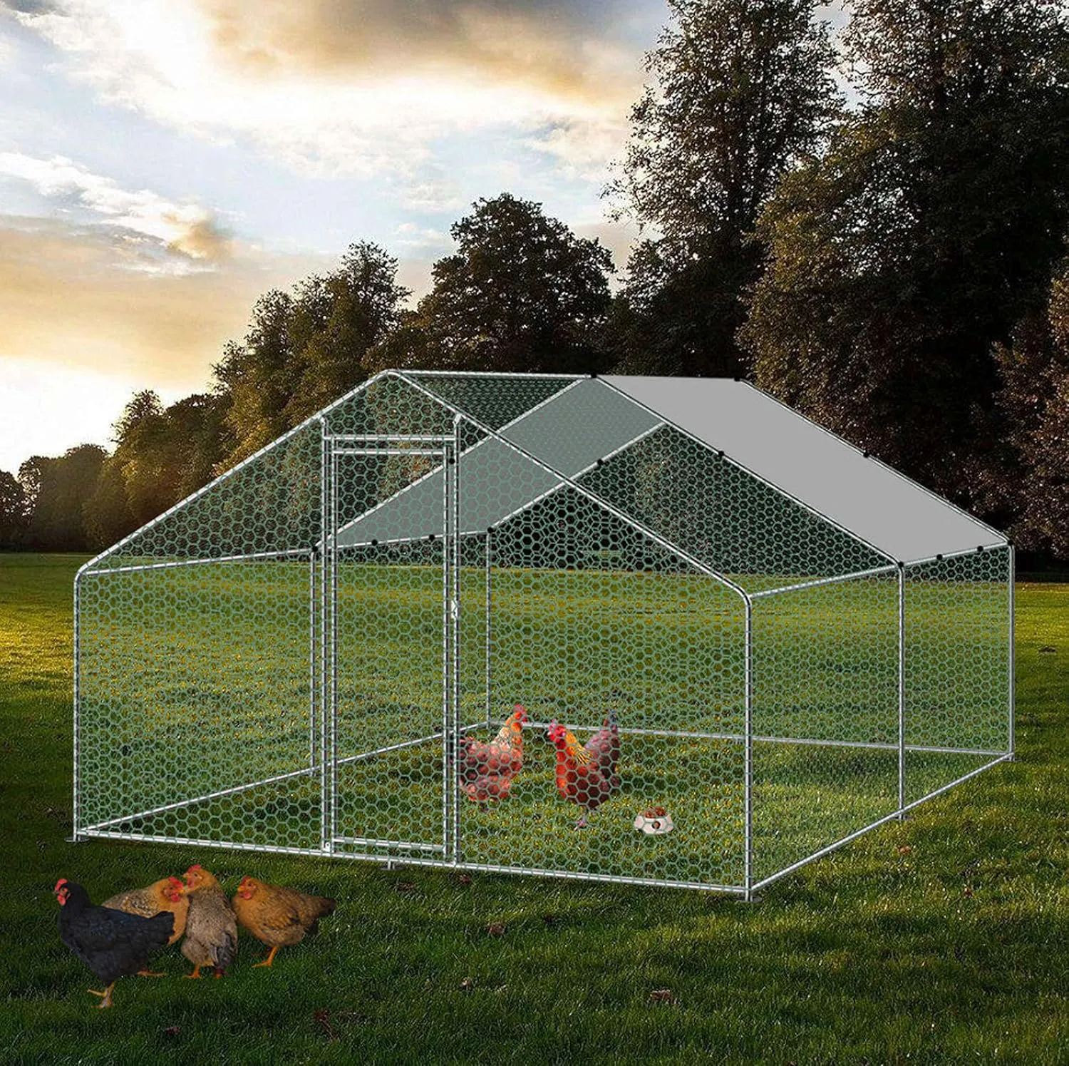 Bild von vanvilla Hühnerstall XXL Freilaufgehege 3x4x2 m für Hühner und Kleintiere