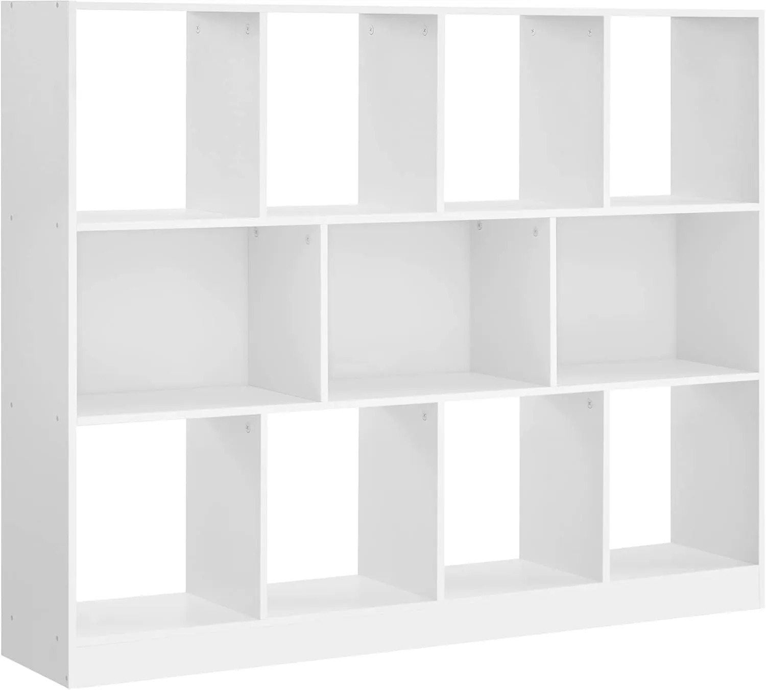 Bild von VASAGLE Bücherregal LBC054T14 mit 11 offenen Fächern, vielseitig einsetzbar in Weiß, Maße 30 x 126 x 100 cm