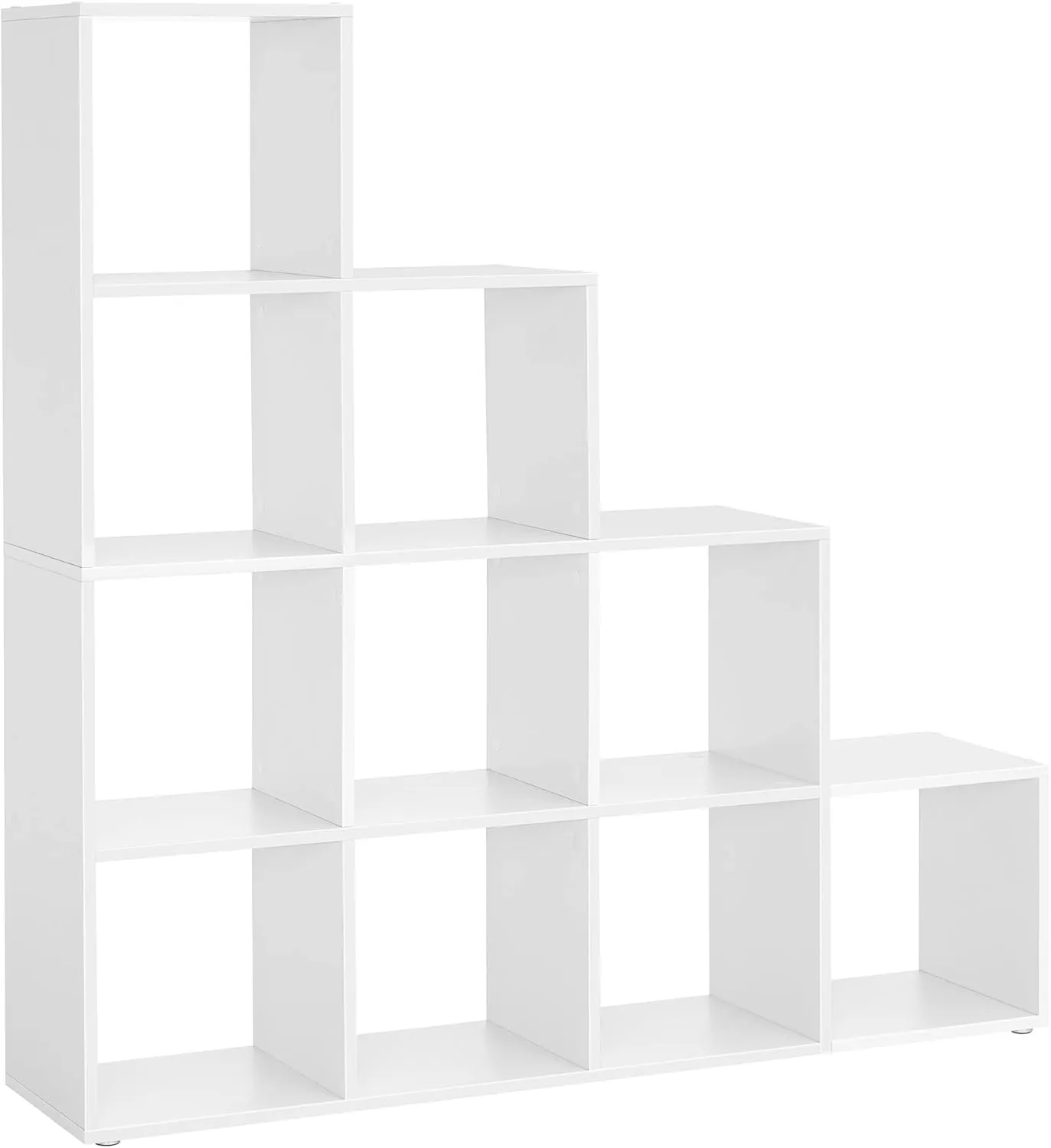 Bild von VASAGLE LBC10WTV1 Bücherregal mit 10 Fächern in wolkenweiß, ideal für Deko und Pflanzen