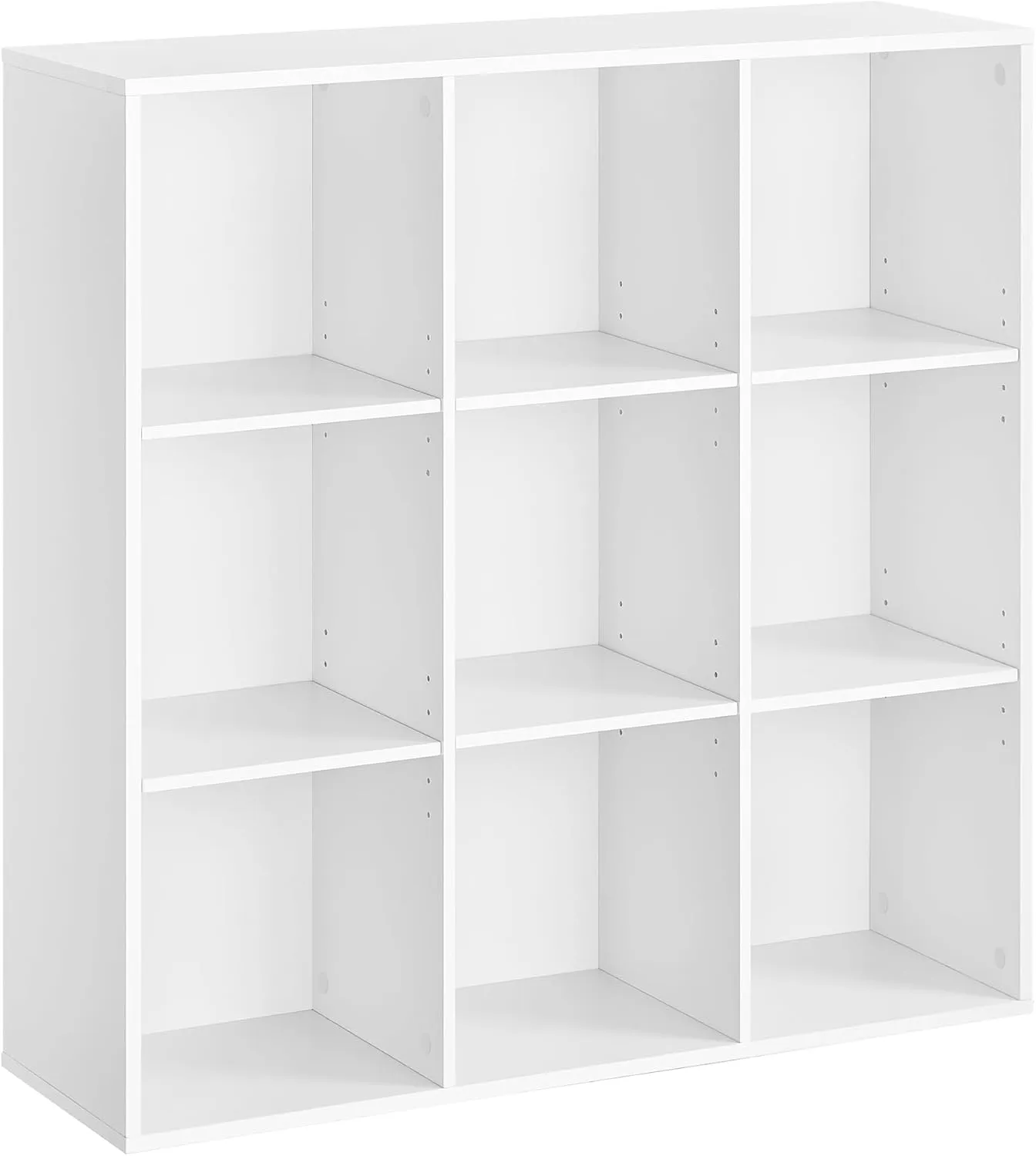 Bild von VASAGLE LBC177W01 Bücherschrank mit 9 Fächern in Weiß für Wohnzimmer, Schlafzimmer, Büro und Kinderzimmer
