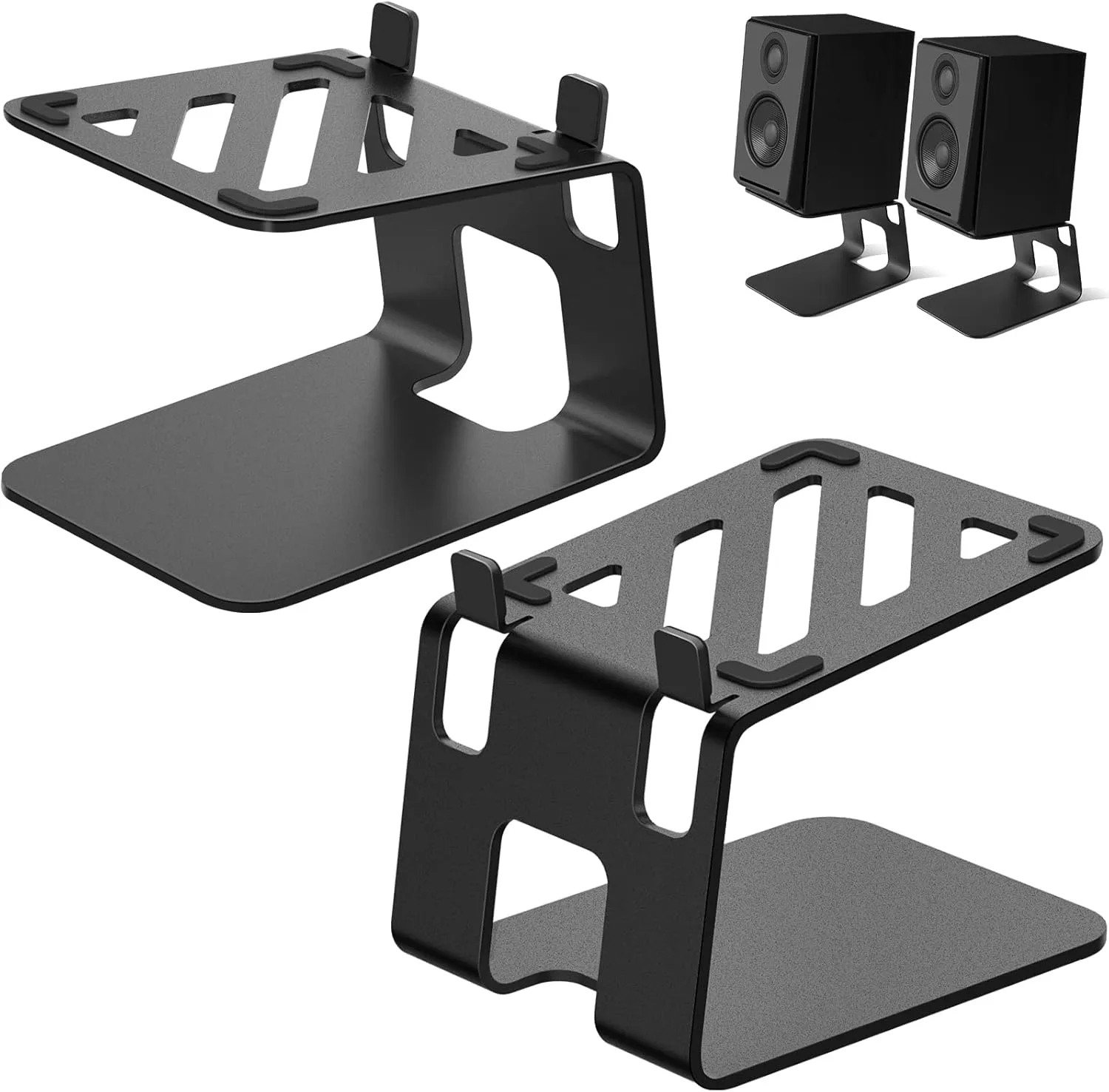 Bild von Vaydeer Lautsprecherständer aus Metall im Kipp Design für Computerlautsprecher, 1 Paar, Schwarz