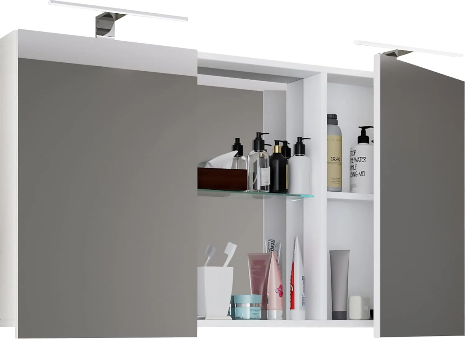 Bild von VCM Budasi Wandspiegel für das Badezimmer in Weiß