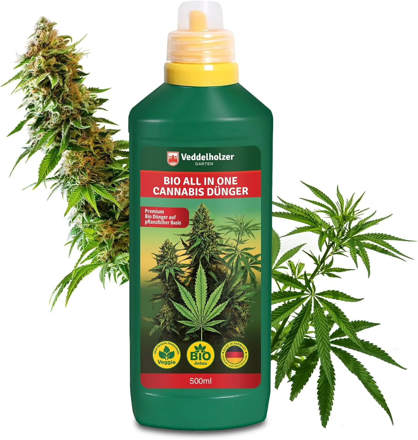 Bild von Veddelholzer 500 ml Bio Cannabis Dünger für Wachstum und Blüte mit Dosierkappe