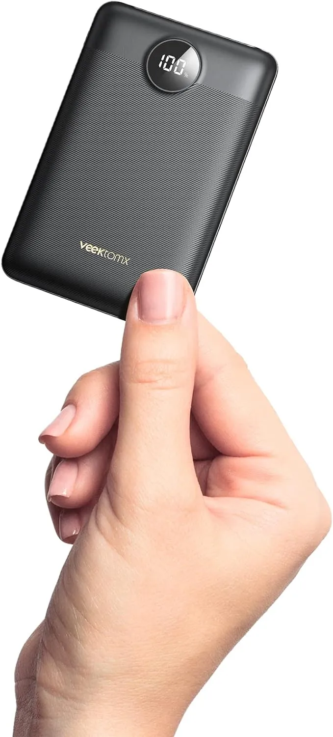 Bild von VEEKTOMX 10000mAh Powerbank mit 22.5W, PD3.0 und QC3.0, kompakt und tragbar, kompatibel mit iPhone, Samsung, Huawei, Xiaomi und OnePlus
