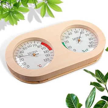 Bild von Vegena 2in1 Sauna Thermometer und Hygrometer, präzise Messung für eine angenehme Atmosphäre, Maße 235mm x 130mm