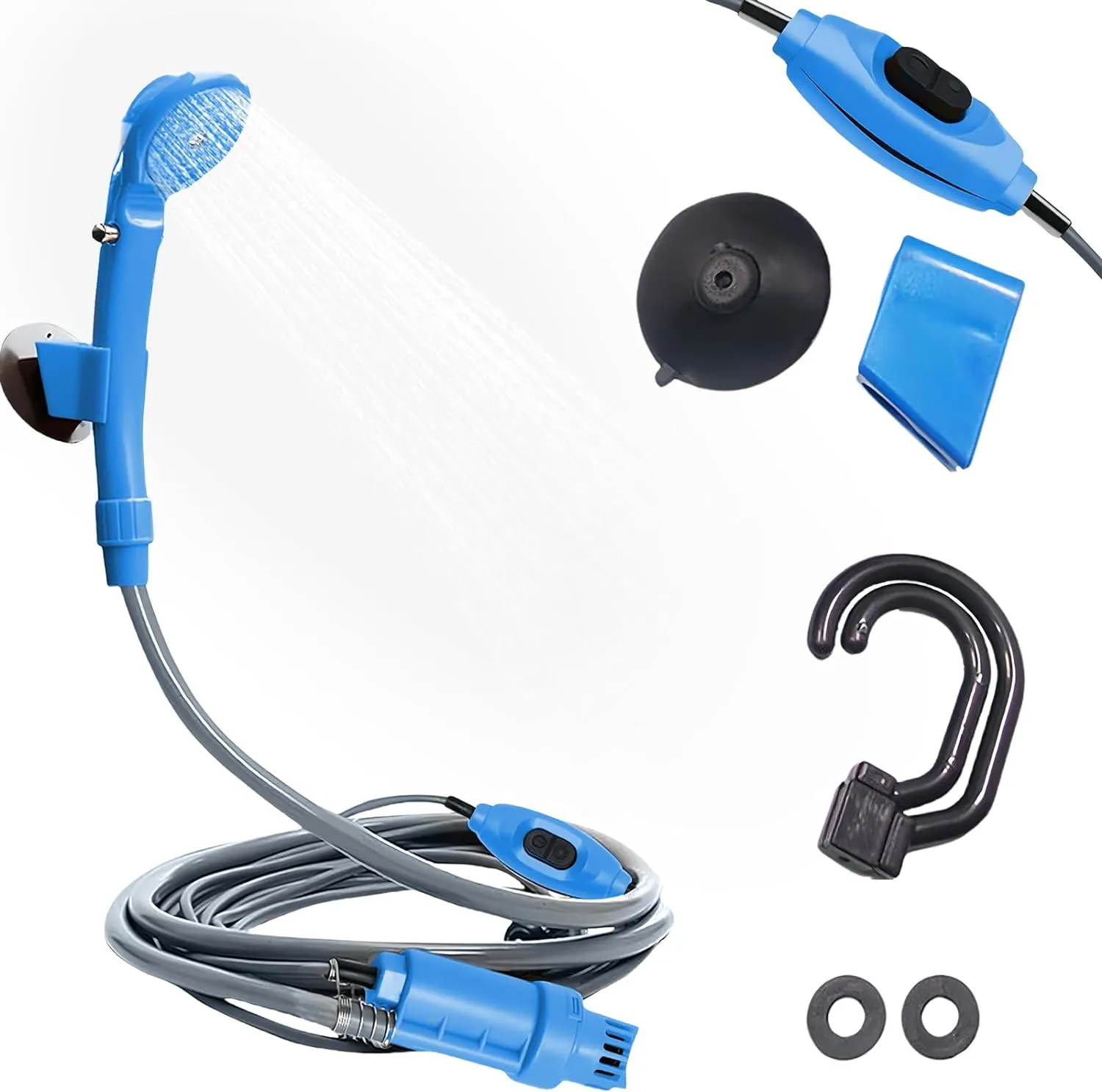 Bild von Vegena tragbare Campingdusche mit Duschkopf und Schlauch für Outdoor und Reisen