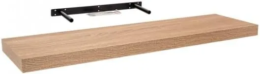 Bild von Velano Wandregal in Sonoma-Eiche, 79,5 x 23,5 cm, vielseitig einsetzbar für Küche, Badezimmer, Wohnzimmer und Schlafzimmer
