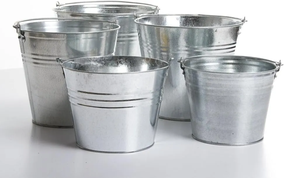 Bild von Verzinkter Metalleimer 5 Liter als Dekoeimer