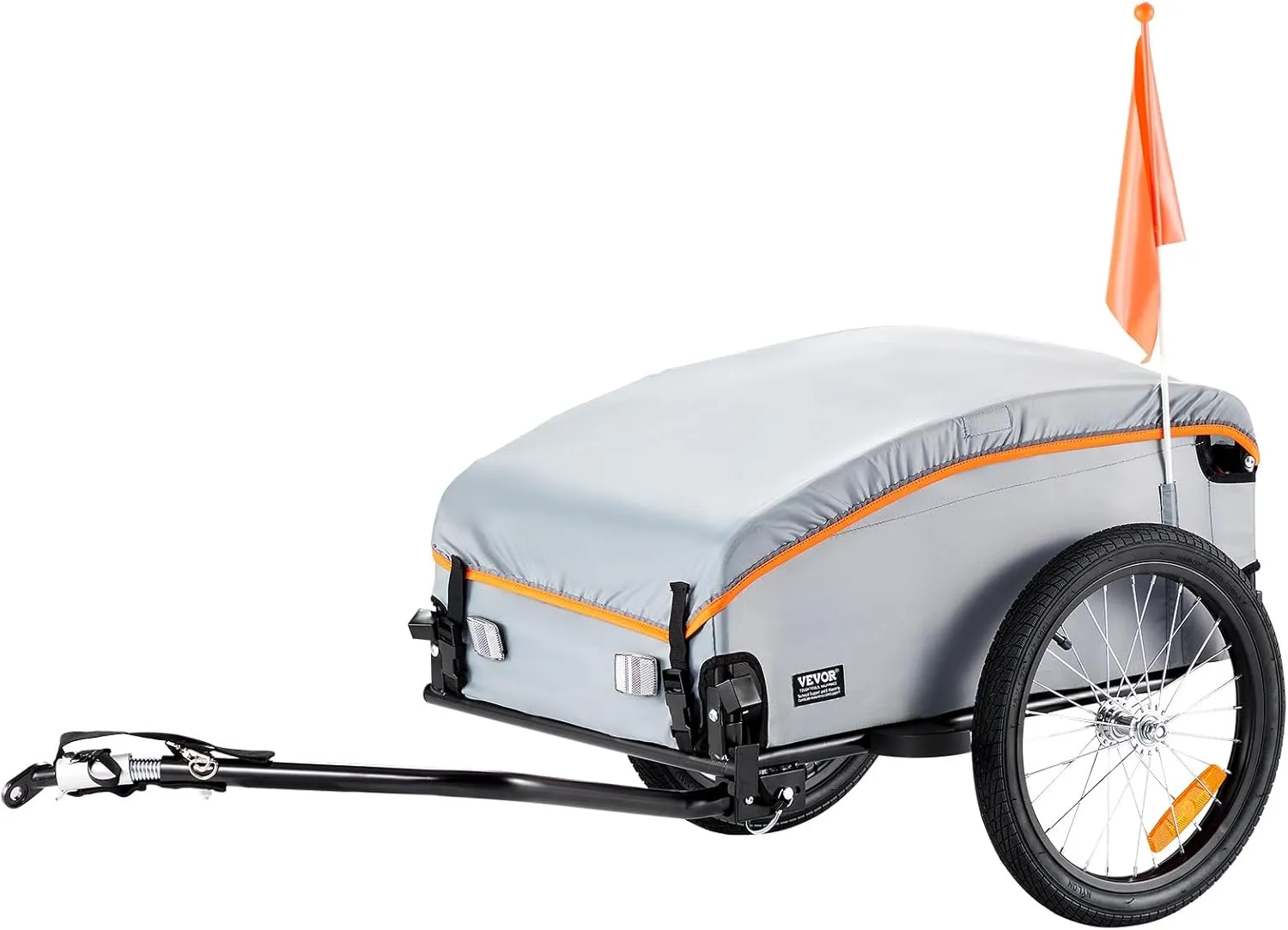Bild von VEVOR Fahrrad-Lastenanhänger mit einer Tragfähigkeit von bis zu 100 kg, zusammenklappbar und kompakt mit Universalkupplung