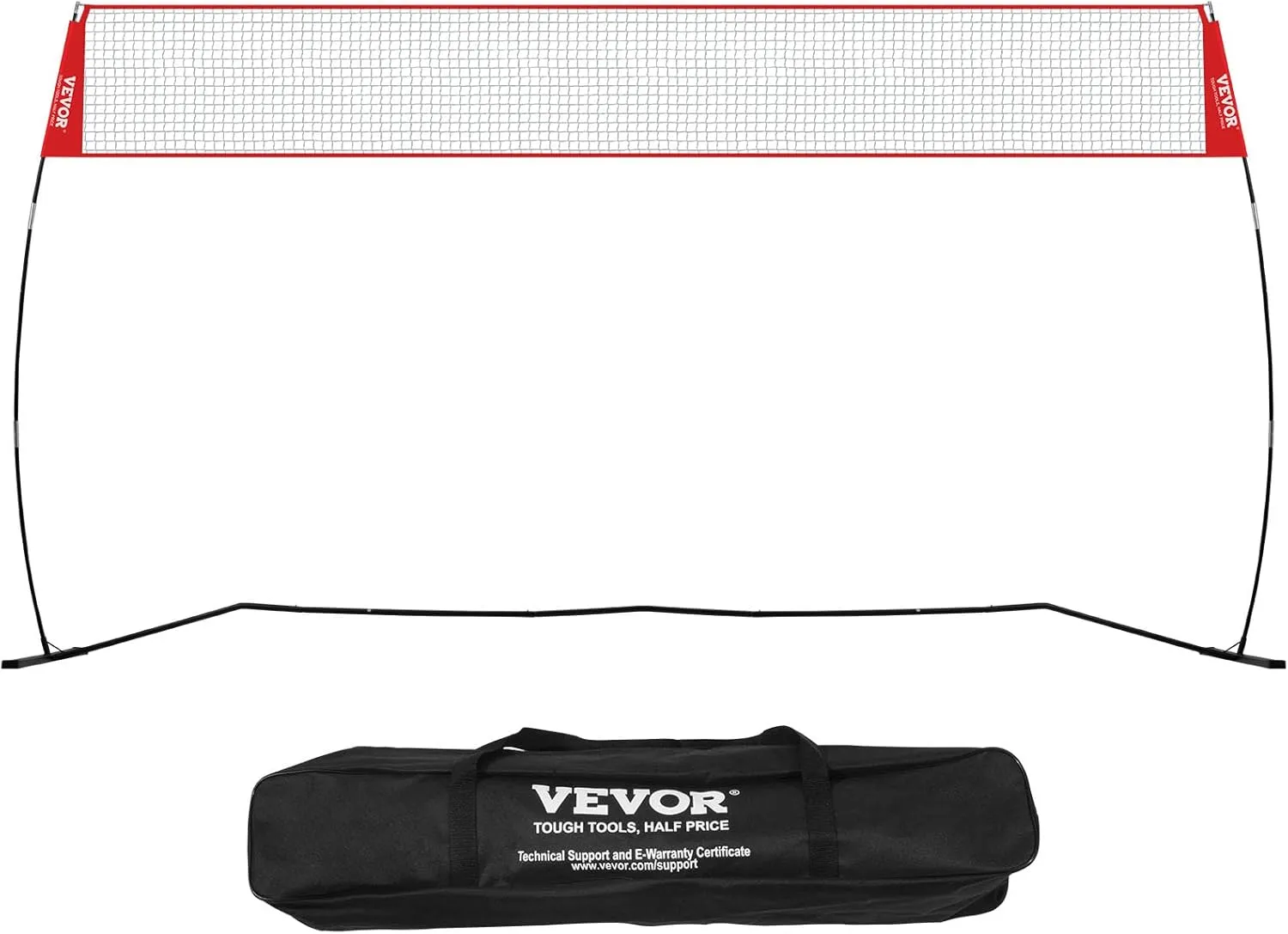 Bild von VEVOR Höhenverstellbares Volleyballnetz Set 4,3 x 2,3-2,4 m mit Volleyball und Tragetasche für Garten und Strand