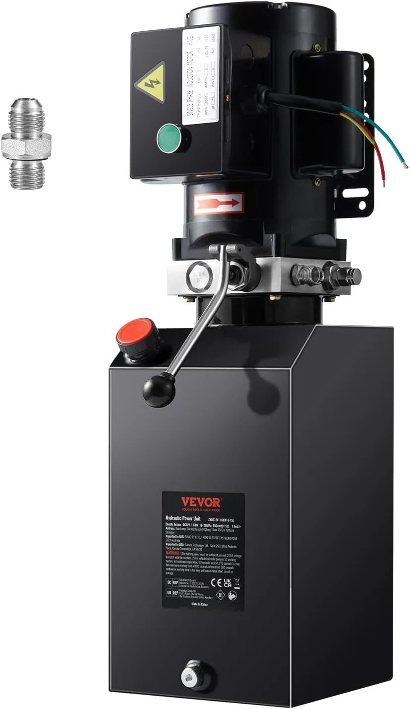 Bild von VEVOR Hydraulikaggregat mit 2200 Watt und 14 Liter Tank für Aufzüge und Gabelstapler