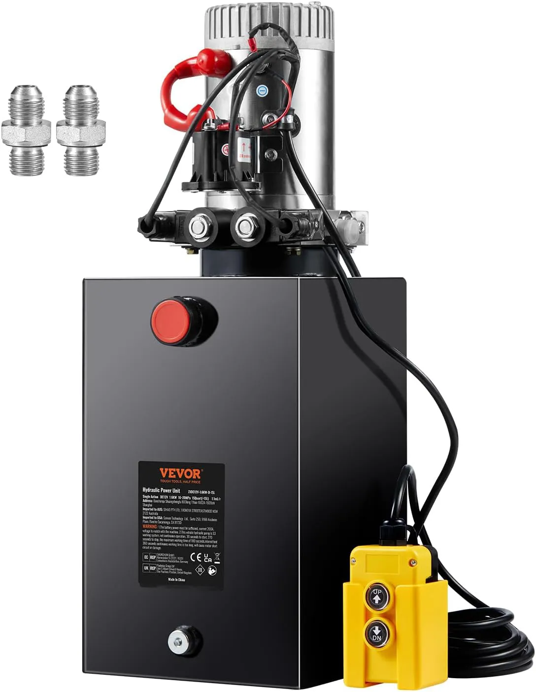 Bild von VEVOR Hydraulikpumpe 12V mit 14 Litern und 1600 Watt für Aufzüge und Gabelstapler