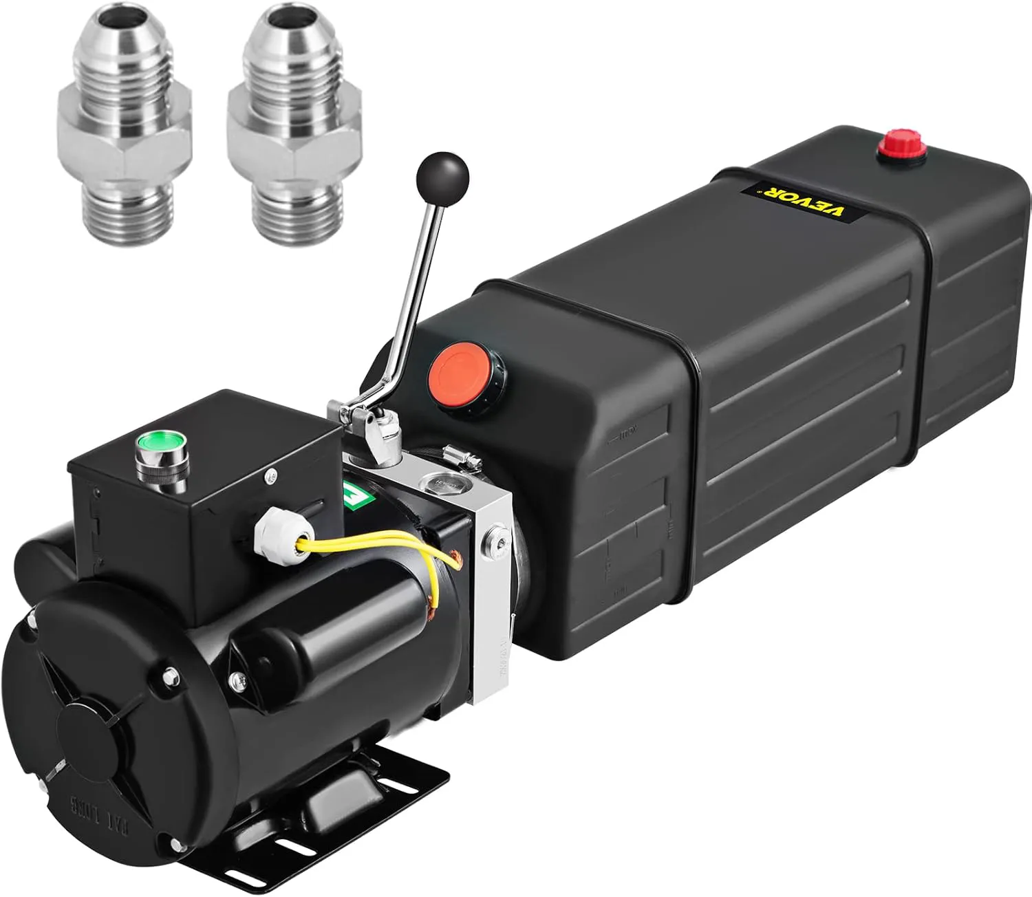 Bild von VEVOR Hydraulikpumpe mit 4 Gallonen und 2 PS, einphasig, 3450 U/min, tragbare Hebebühne für Kippanhänger, 208 bis 230 Volt