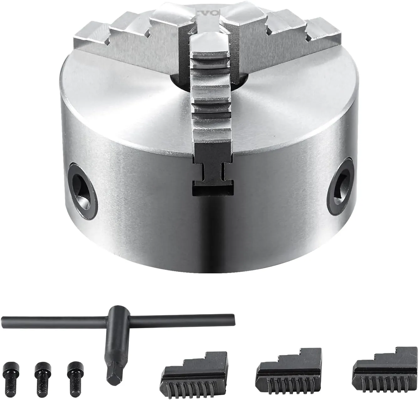 Bild von VEVOR K11-100 Dreibackenfutter mit 100 mm Durchmesser und selbstzentrierendem Spannbereich von 2 bis 100 mm