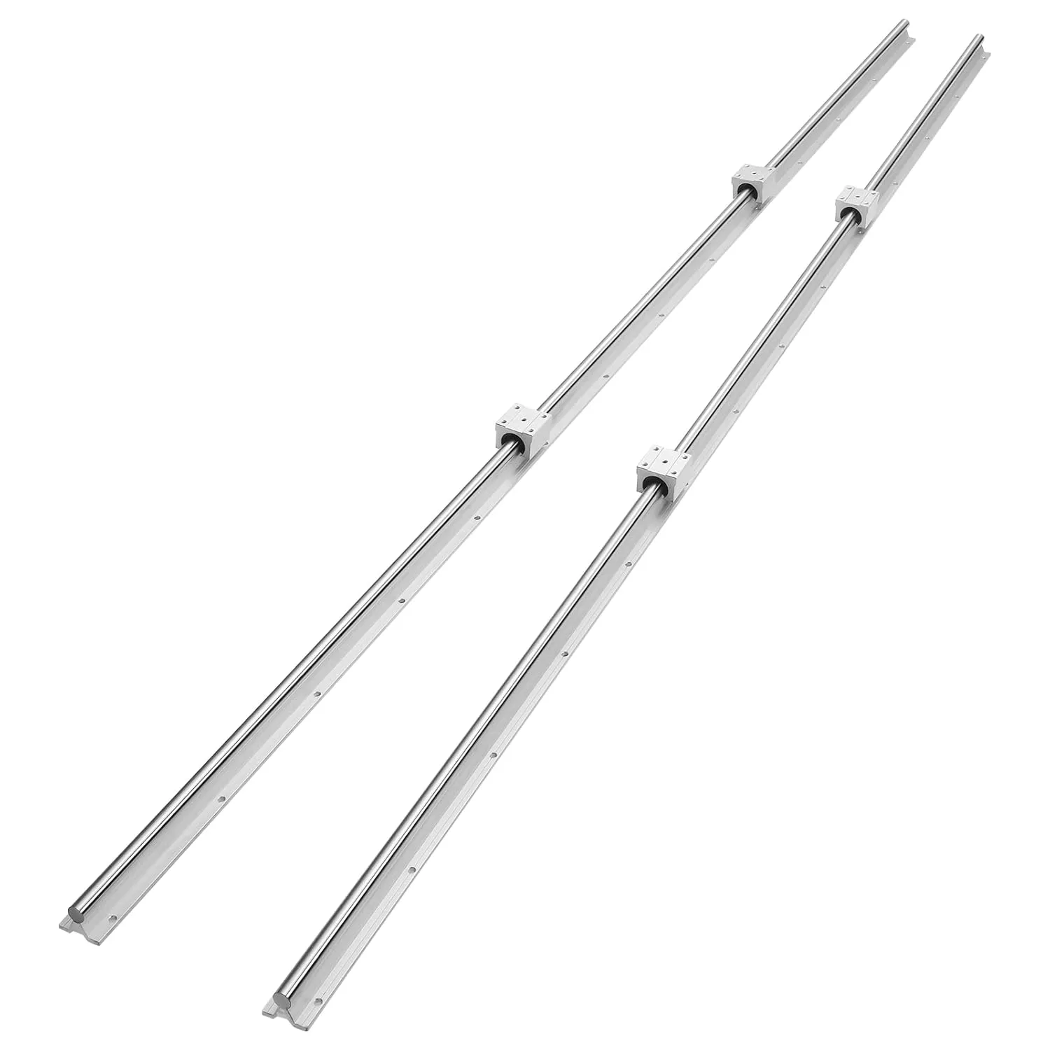Bild von VEVOR Linearführungsschienen-Set SBR16 mit 2000 mm Länge und 4 Gleitblöcken für automatisierte Maschinen und DIY-Projekte