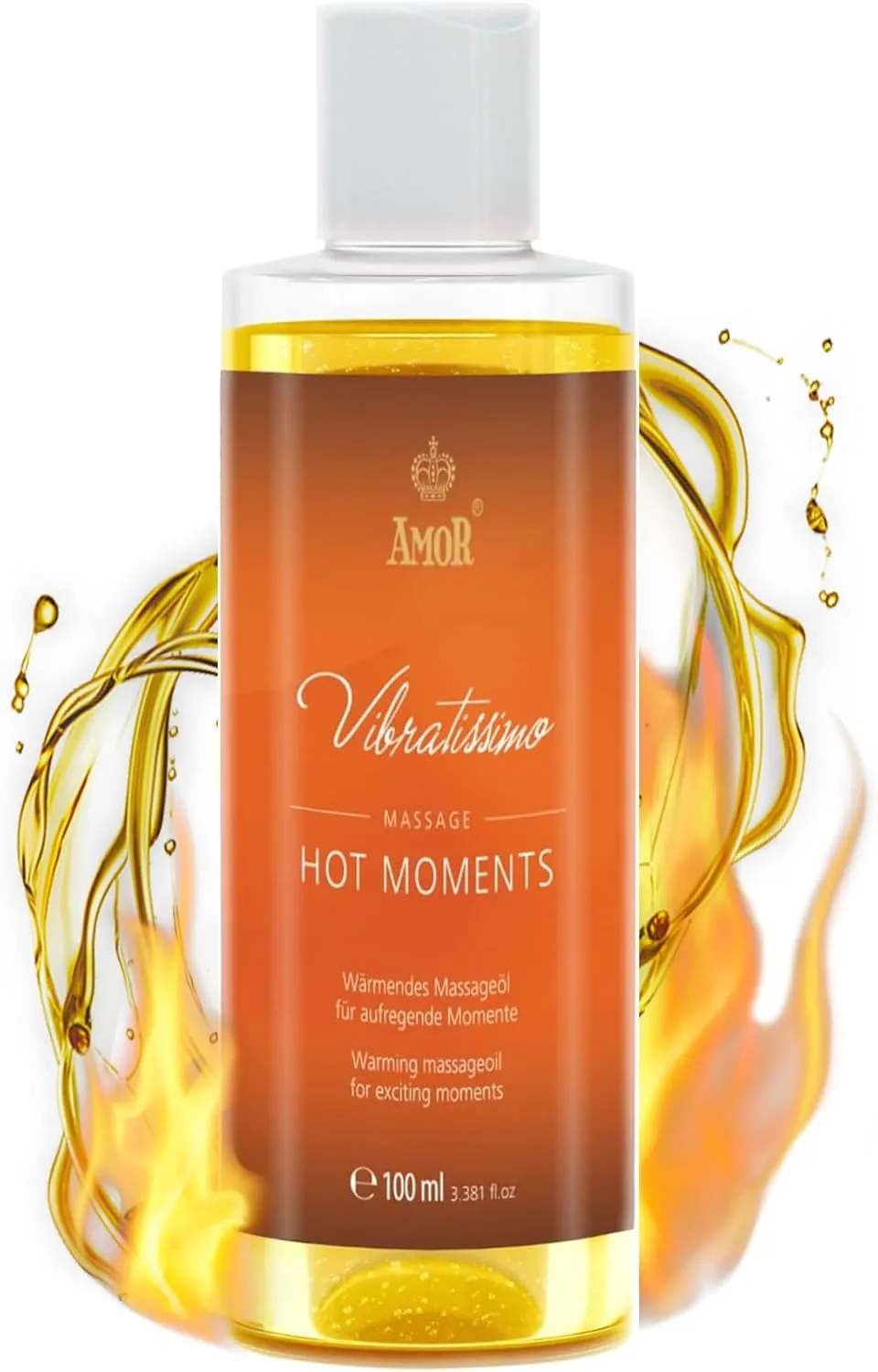 Bild von Vibratissimo Hot Moments 100 ml Massageöl für aufheizende Massagen und entspannende Erlebnisse für Paare