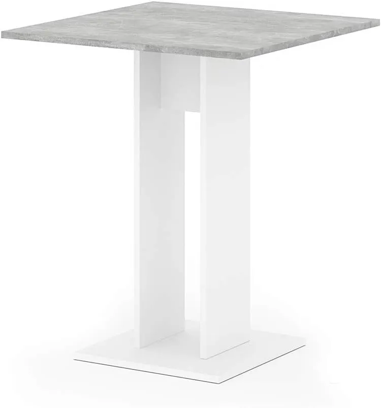 Bild von Vicco Esstisch Ewert in Beton und Weiß, 65 x 65 cm