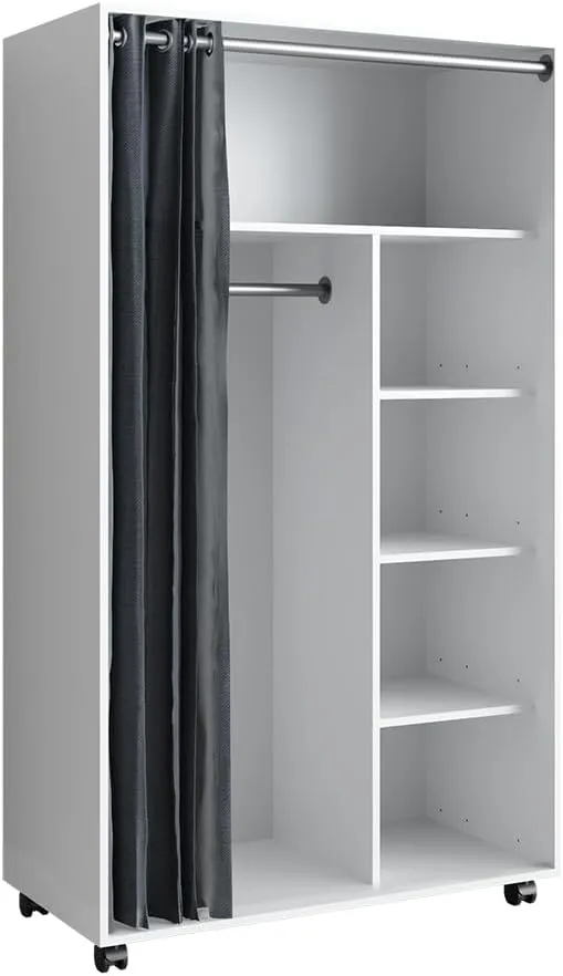 Bild von Vicco Kleiderschrank Doros in Weiß mit den Maßen 100 x 168 cm