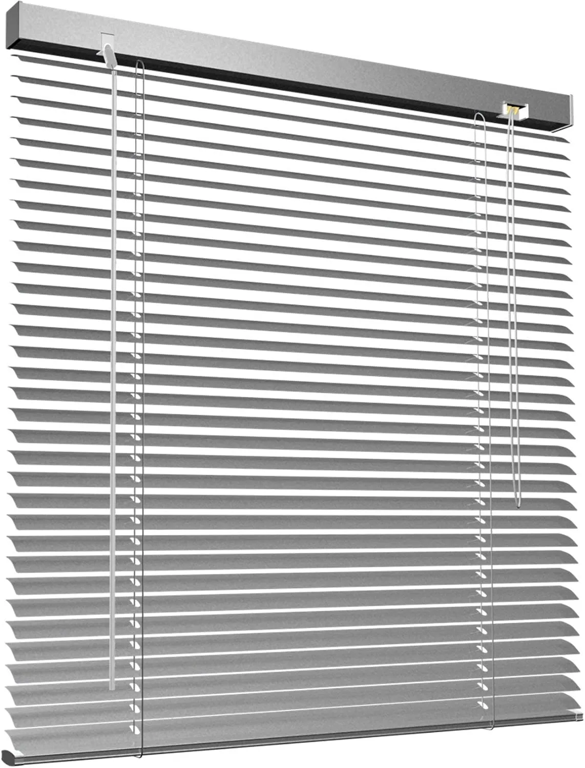 Bild von Victoria M. Aluminium Jalousie 90 x 130 cm in Silber mit Klemmclips ohne Bohren