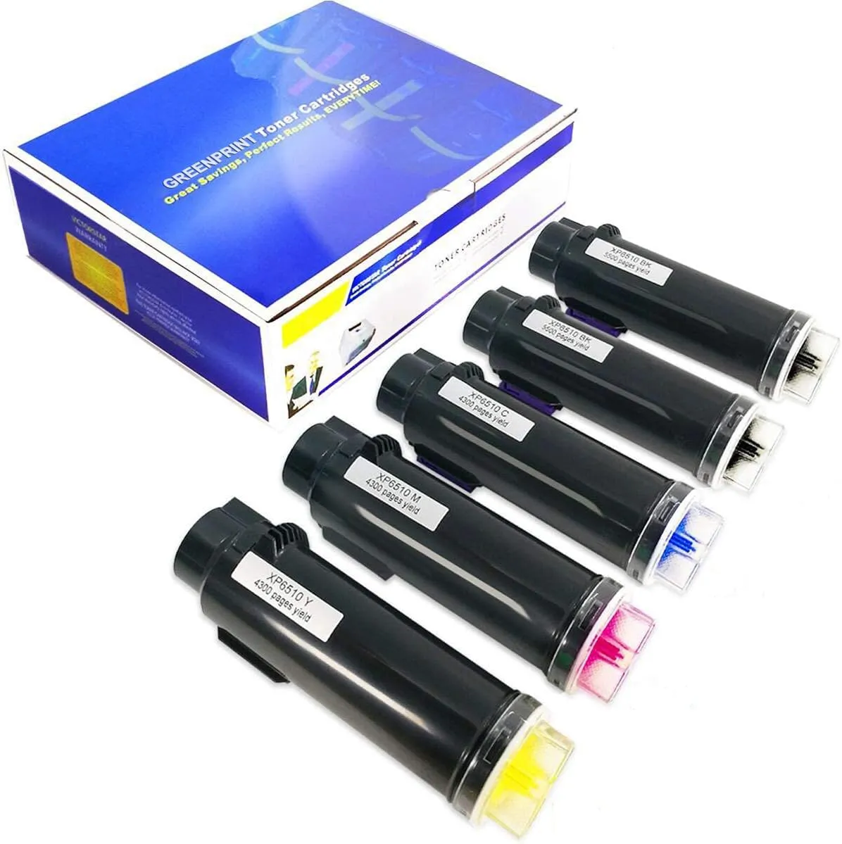 Bild von Victorstar 5er Set kompatible Tonerkartuschen für Xerox Phaser 6510 und WorkCentre 6515 mit hoher Seitenleistung