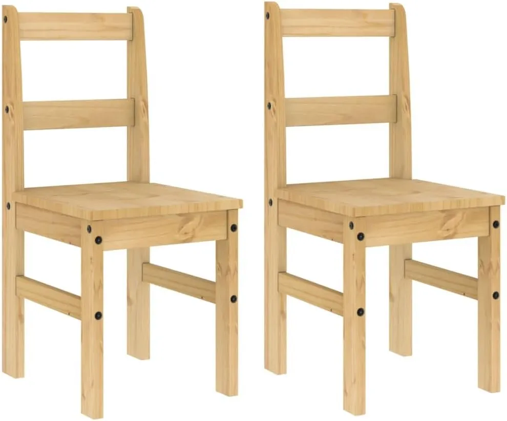 Bild von vidaXL Essstühle aus Kiefer, 2 Stück für Esszimmer und Küche