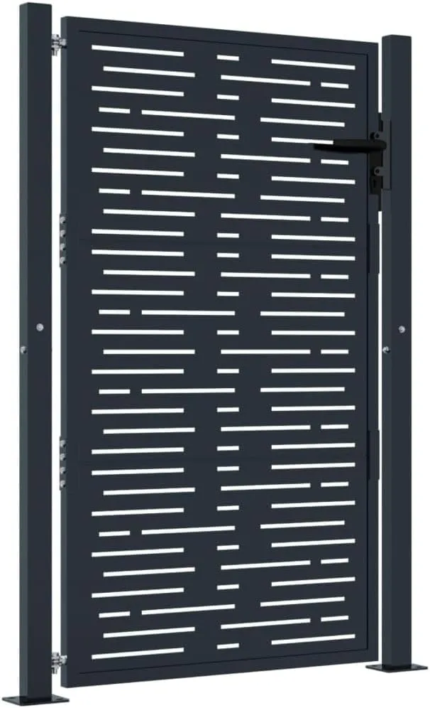 Bild von vidaXL Gartentor in Anthrazit mit quadratischem Design, abschließbar, 105x155 cm aus Stahl